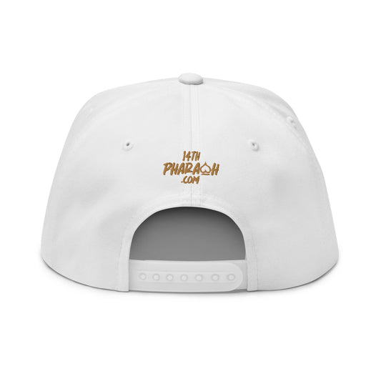 Royal Icon White/Gold Flat Bill Cap
