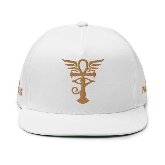 Royal Icon White/Gold Flat Bill Cap